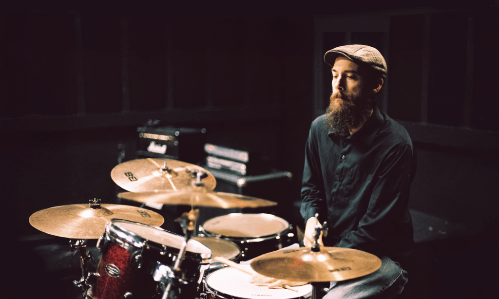 Fritz Madden playing drums