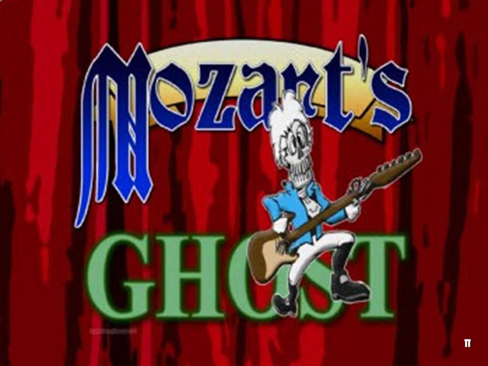 Mozart's Ghost spoof artwork inspired by 90s cyber-thriller style
